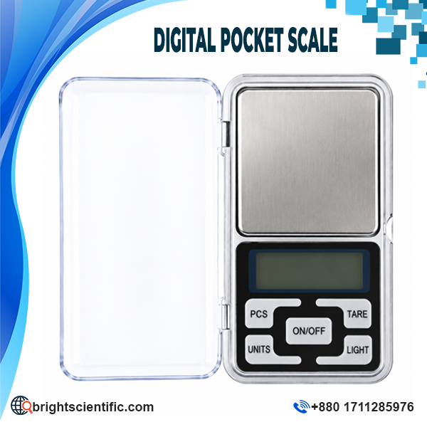 Digital Pocket Scale 0.01g – 500g with LCD Display and Stainless Steel Weighing Platform