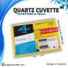 Quartz Cuvette 3.5ml (3,500µl) optical quartz cell for UV-Vis spectrophotometer, spectroscopy, and laboratory analytical applications.