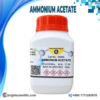 Ammonium Acetate 500Gm Molecular Biology Grade 98% Purity CAS 631-61-8 by Loba Chemie