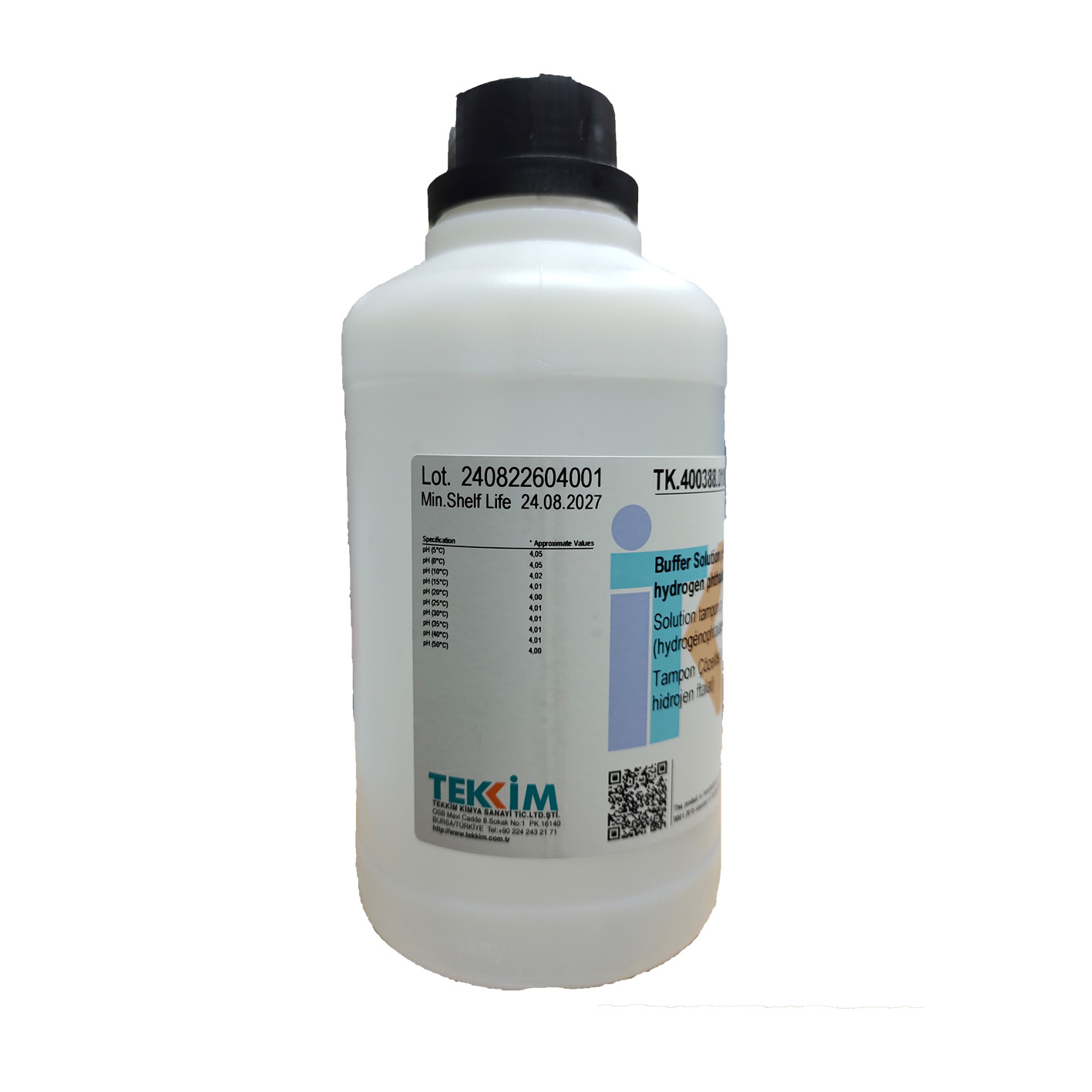 Buffer Solution pH 4,00 Tekkim - Image 3