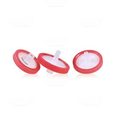 Syringe Filter 25mm PTFE Hydrophobic 0.45um with Outer Ring and Printing
