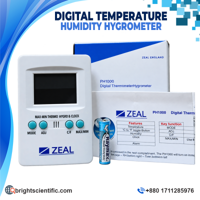 Zeal Temperature and Humidity Digital Hygrometer PH1000 for Laboratory Use