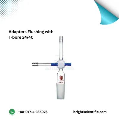 Adapter Flushing With T-Bore 24/40 – Durable Laboratory Glassware