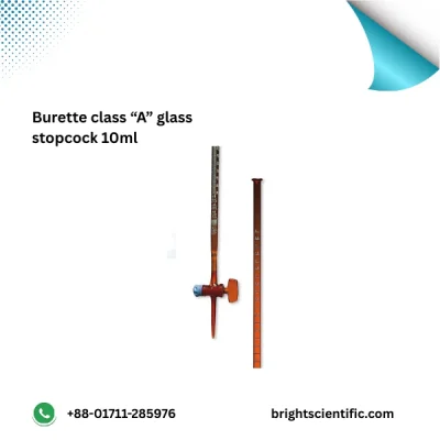 Burette Class “A” Glass Stopcock Amber 10ml – Precision Laboratory Glassware