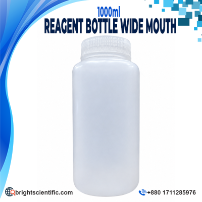 PolyLab Reagent Bottle 1000ml Wide Mouth for Laboratory Reagent Storage