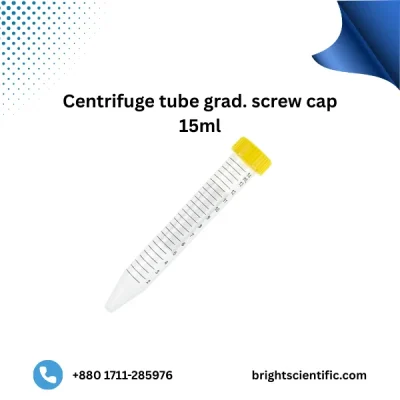 Centrifuge Tube Gradated Screw Cap Plastic 15ml