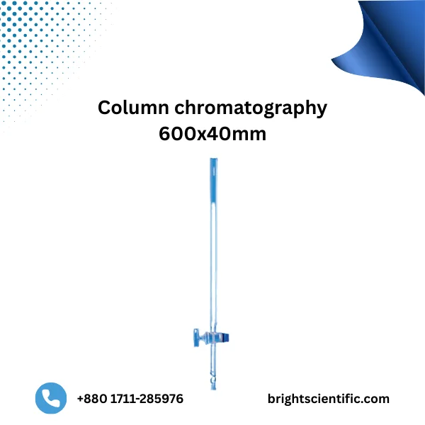 Column Chromatography 600x40mm – High-Capacity Glass Column for Laboratory Purification