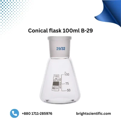 Conical Flask 100ml B-29 – Premium Borosilicate Glass Laboratory Flask