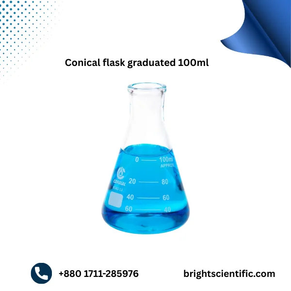 Conical Flask Graduated Narrow Mouth 100ml – Precision Laboratory Glassware