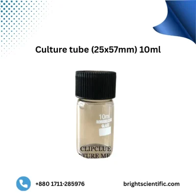 Culture Tube 25x57mm 10ml – Durable Laboratory Glassware