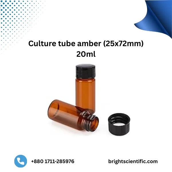 Culture Tube Amber 25x72mm 20ml – Reliable Lab Glassware