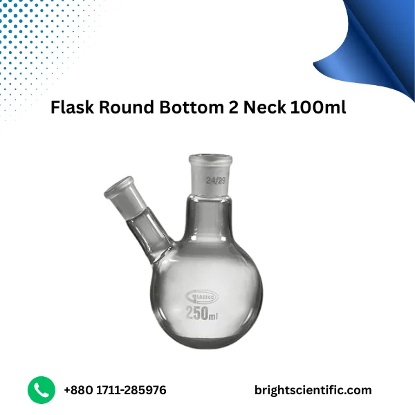 Flask Round Bottom 2 Neck 100ml – Premium Laboratory Glassware