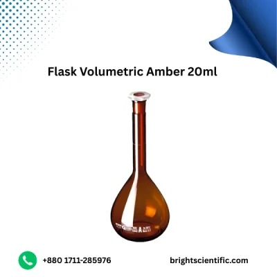 Flask Volumetric Amber 20ml – Precision Lab Glassware