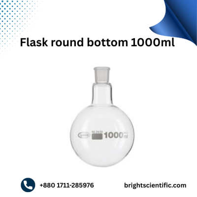 Flask Round Bottom 1000ml B-29 | High-Quality Borosilicate Glass