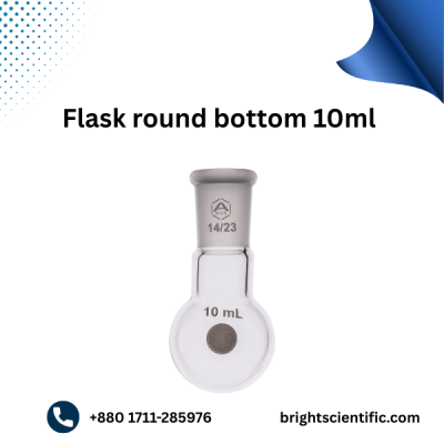 Flask Round Bottom 10ml B-14 | High-Quality Borosilicate Glass