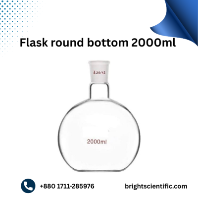 Flask Round Bottom 2000ml B-29 | Heavy-Duty Borosilicate Glass