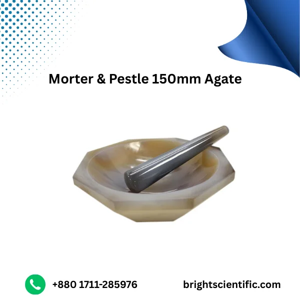 Morter & Pestle 150mm Agate | High-Purity Grinding Set