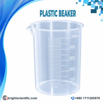 Polylab Plastic Beaker 500ml – Laboratory Measuring Beaker