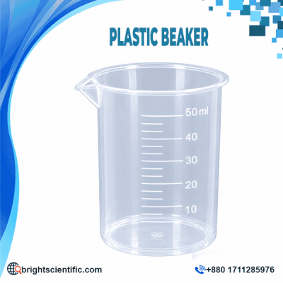 Polylab Plastic Beaker 50ml – Laboratory Measuring Beaker