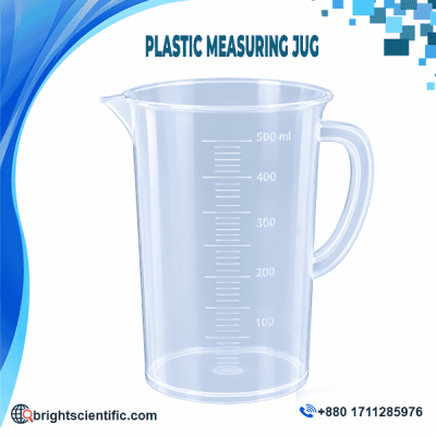 PolyLab Plastic Measuring Jug 500ml with Handle and Graduated Scale