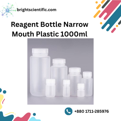 Reagent Bottle Narrow Mouth Plastic 1000ml