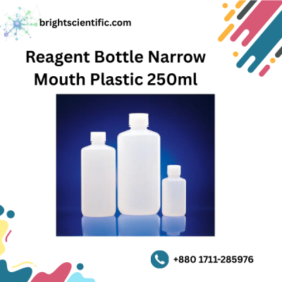 Reagent Bottle Narrow Mouth Plastic 250ml