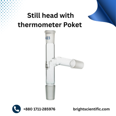 Still Head with Thermometer Pocket B-19 | Premium Laboratory Glassware