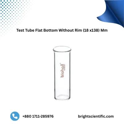 Test Tube Flat Bottom 18x138mm Without Rim | Premium Laboratory Glassware