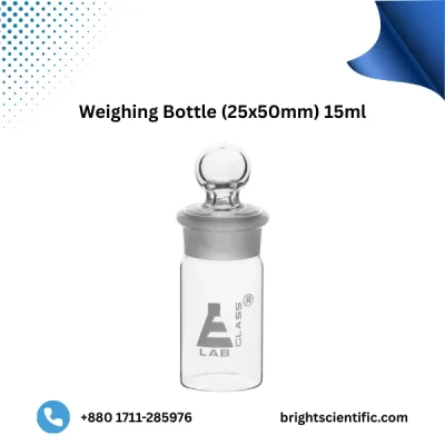Weighing Bottle 25x50mm 15ml | Premium Laboratory Glassware