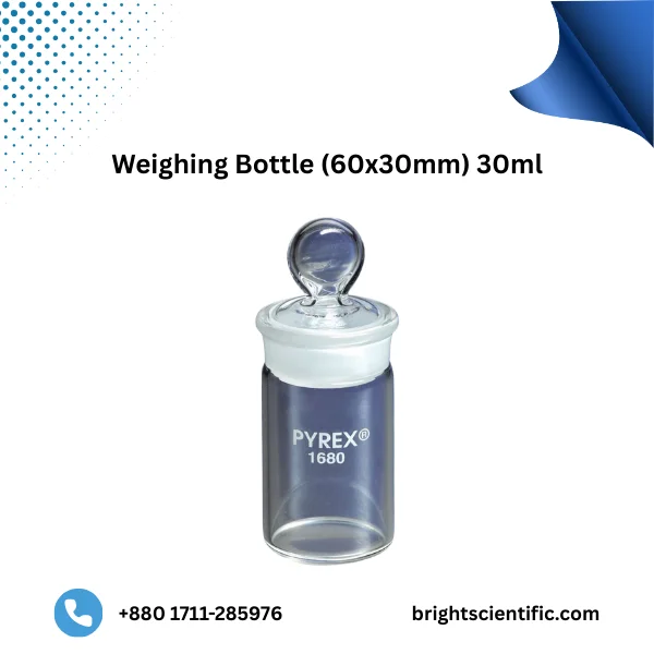 Weighing Bottle 60x30mm 30ml | Premium Laboratory Glassware