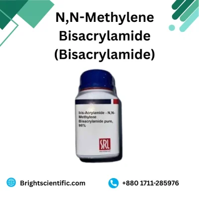 N,N-Methylene Bisacrylamide (Bisacrylamide) 25Gm by Loba India – High Purity Laboratory Crosslinking Agent for Polyacrylamide Gel Preparation