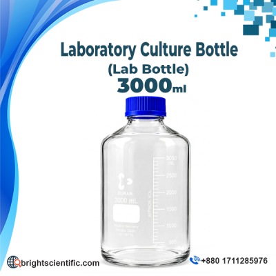 Duran Laboratory Culture Bottle 3000ml high quality lab bottle for scientific laboratory use