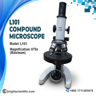 Compound Microscope XSP-L101 Monocular Biological Microscope 25X-675X Magnification