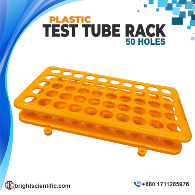 Plastic Test Tube Rack (50 Holes) with Silicone Gasket for laboratory use.
