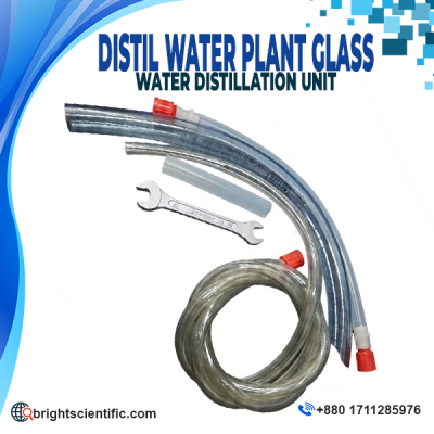 Water Distillation Unit Glass 4L, Glass Water Distiller, 220V AC, 3000W, Made in India for Laboratory Use