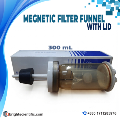 PALL Magnetic Filter Funnel with Lid 300 mL for vacuum membrane filtration and laboratory applications, Made in U.S.A.