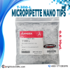 AXYGEN T-300-L Micropipette Nano Tips (0.5–10µL) low retention clear pipette tips, 1000 tips/bag for PCR, DNA/RNA research and laboratory applications.