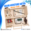 Riceter FV22S Grain Moisture Meter with digital LCD display, sample chamber, accessories, and carrying case for accurate grain moisture testing.