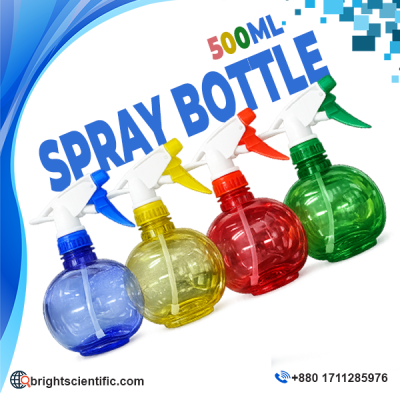 500ml Water Spray Bottle with Trigger Sprayer for Laboratory, Cleaning, Gardening and Household Use