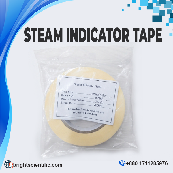 Steam Indicator Tape 19mm × 50m for Autoclave Sterilization