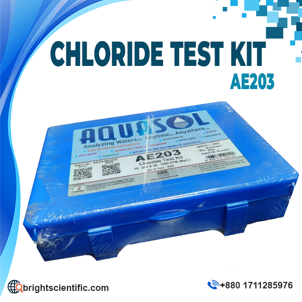AQUASOL Chloride Test Kit AE203 portable water testing kit for accurate chloride analysis in laboratory, industrial, environmental, and water quality testing applications.