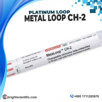 HiMedia MetalLoop CH-2 reusable nichrome inoculating loop with heat-resistant handle for microbiology laboratory applications.