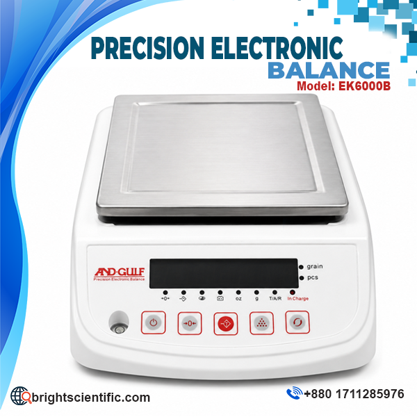 AND Gulf Digital Precision Balance EK6000B 6000g Capacity 0.1g Readability