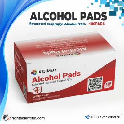 Alcohol Pads 100 Pads with 70% Isopropyl Alcohol