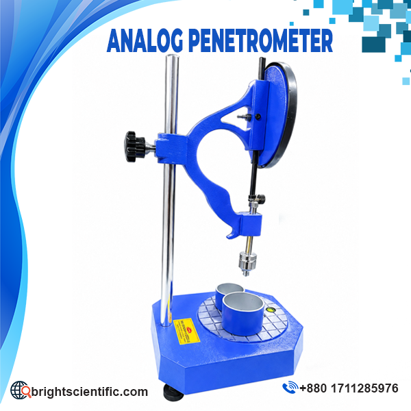 USHA Standard Analog Penetrometer for accurate bitumen penetration testing in laboratories, Made in India.