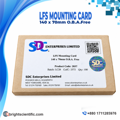 SDC LFS Mounting Card 140 × 70mm O.B.A. Free, 100 Pieces
