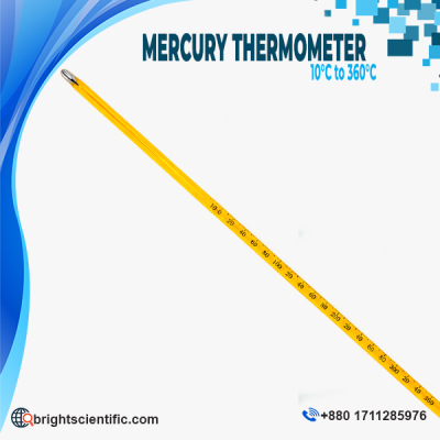 Mercury Thermometer -10°C to 360°C Laboratory Glass Thermometer
