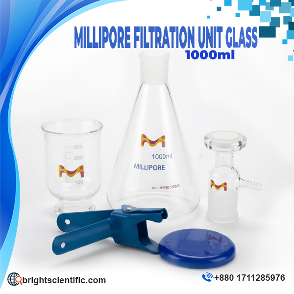Millipore Filtration Unit Glass 1000mL for Vacuum Filtration