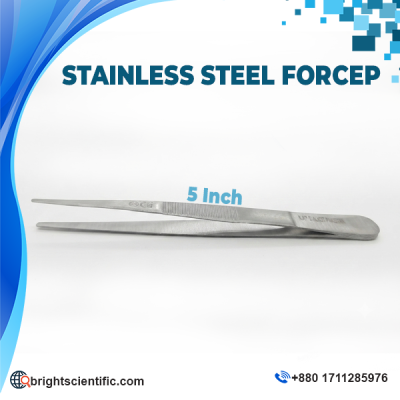 Dressing Forceps Stainless Steel 5 Inch for Medical and Laboratory Use