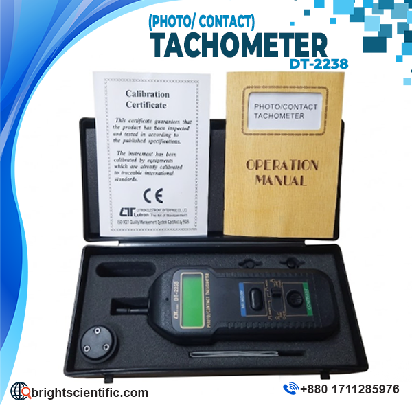 Lutron DT-2238 Tachometer (Photo/Contact) Digital RPM and Surface Speed Meter